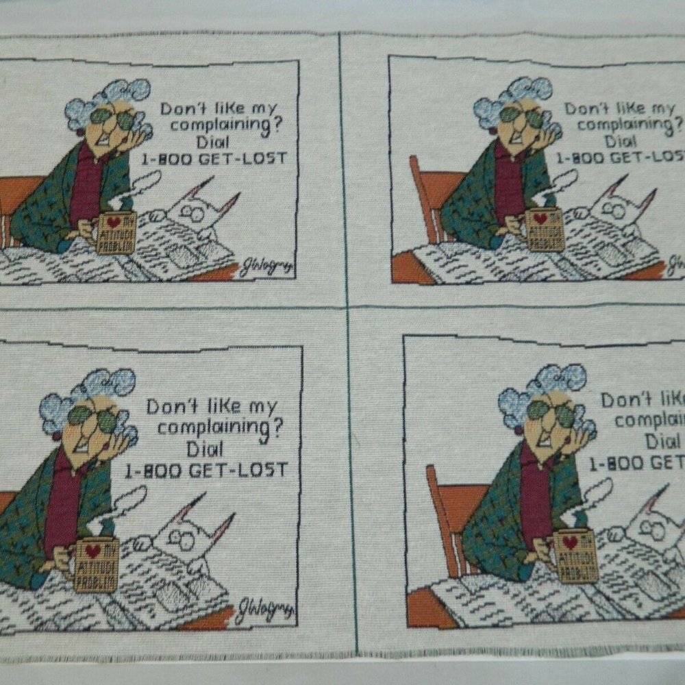 4 Maxine & Floyd Pillow Panels Hallmark Fabric